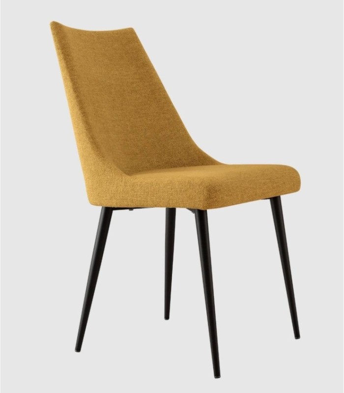 Denver set van 4 mosterdkleurige stoelen