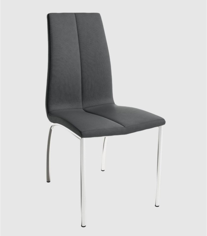 Set van 4 Zagreb antracietkleurige stoelen