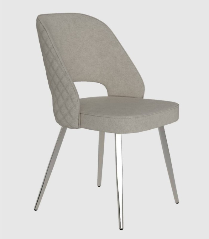 Set van 2 parelkleurige stoelen Napels