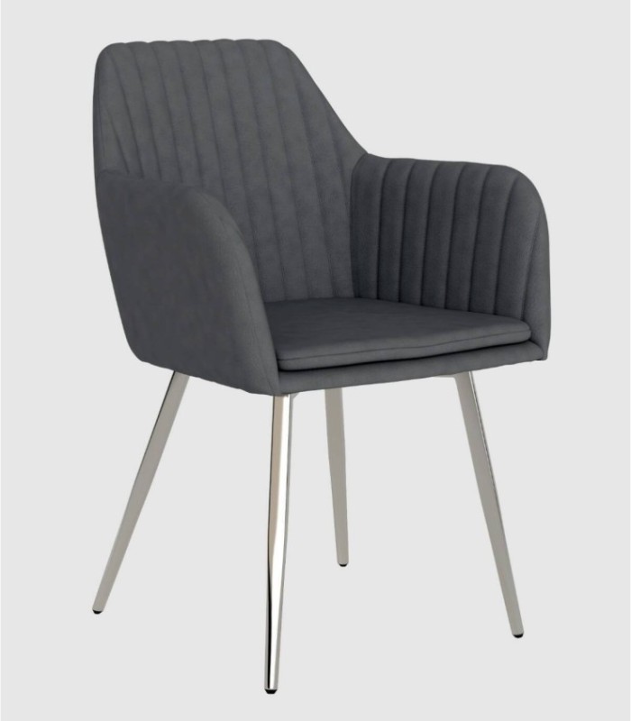 Set van 2 Detroit stoelen in antracietkleur