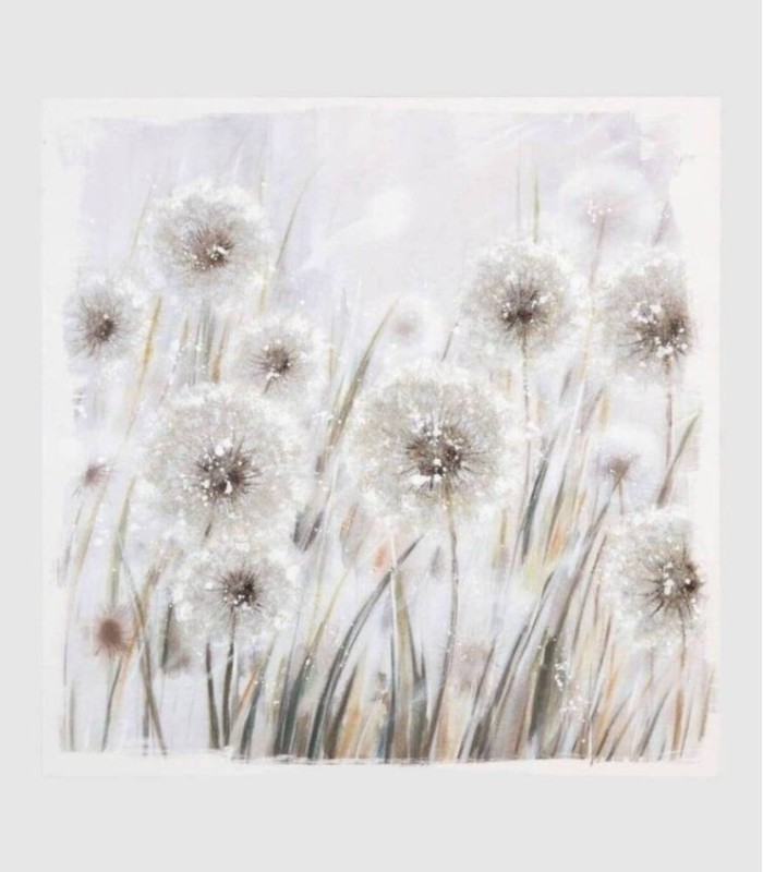 Pintura flores lienzo decoración