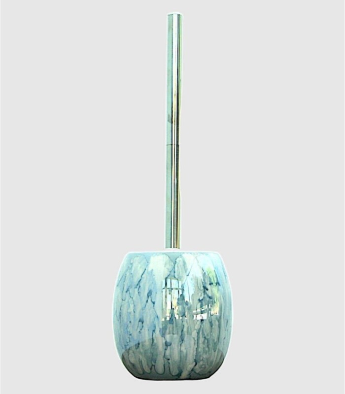 Toiletborstelhouder met blauwe marmerlook