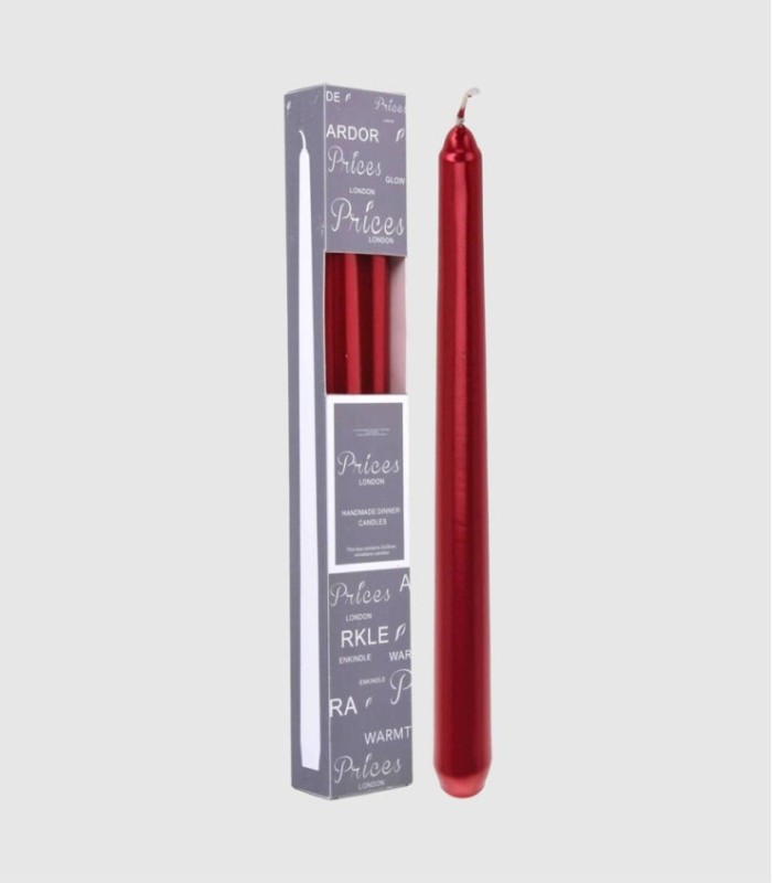 Set de dos  velas rojas navideñas