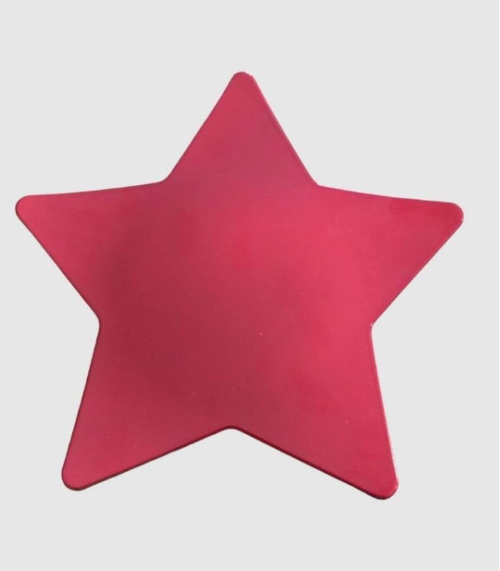 Christmas decoration red star for centerpiece and candle 28x28x1cm.