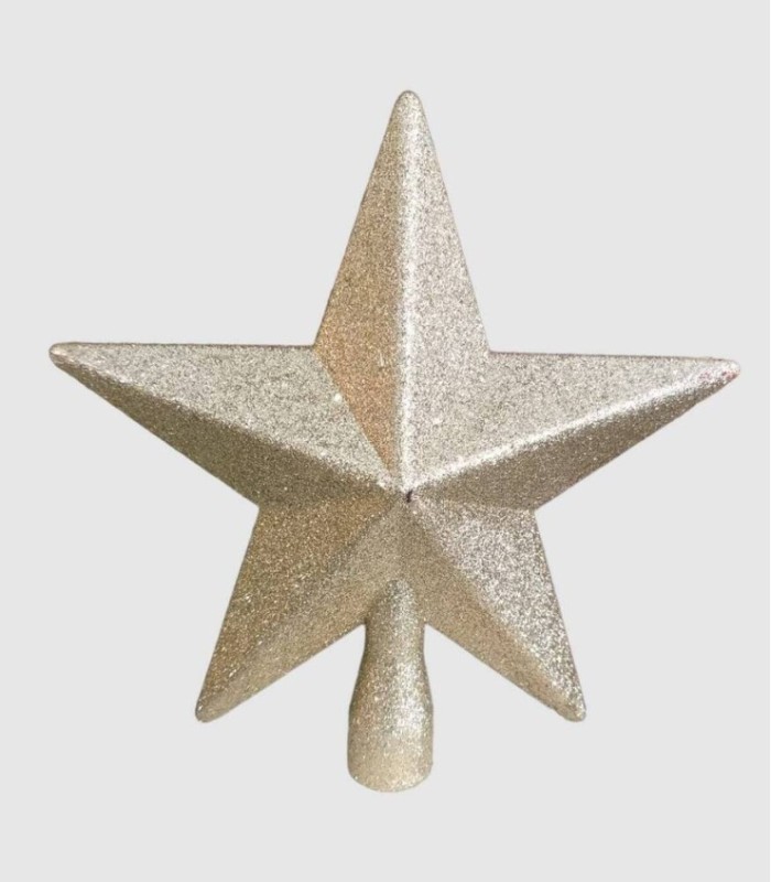 Gouden kerstster voor in de boom.