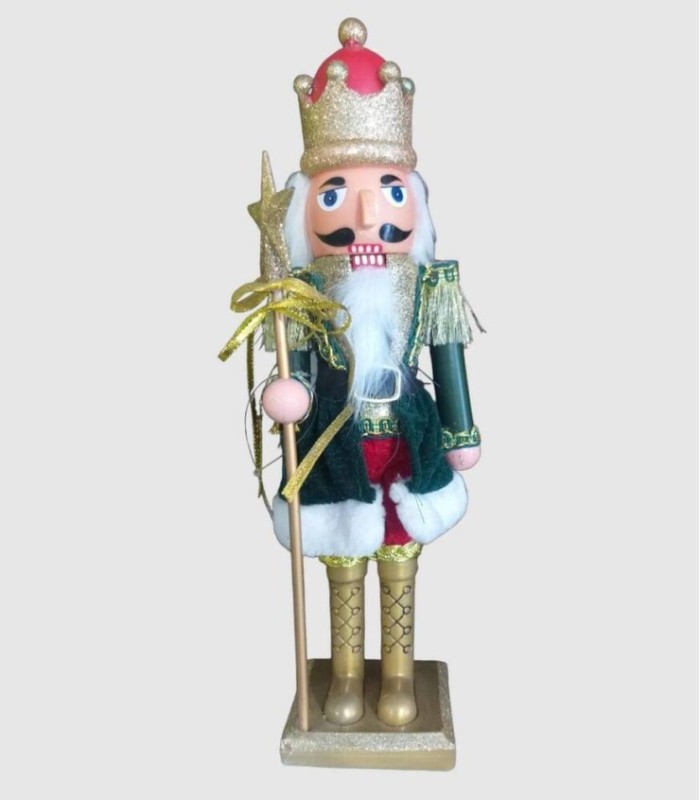 Nutcracker Christmas decoration with base 39x9cm.