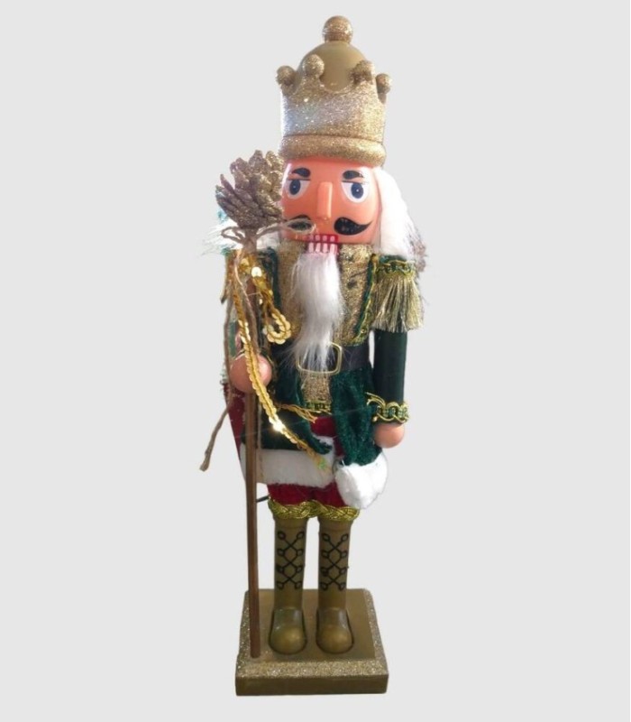 Nutcracker Christmas decoration with base 39x9cm.