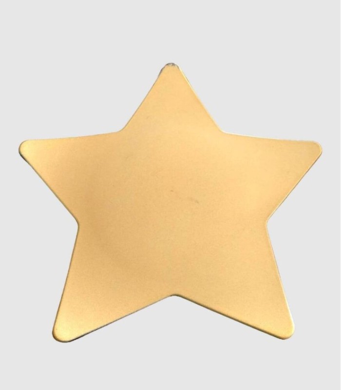 Christmas decoration golden star for centerpiece and candle 28x28x1cm.