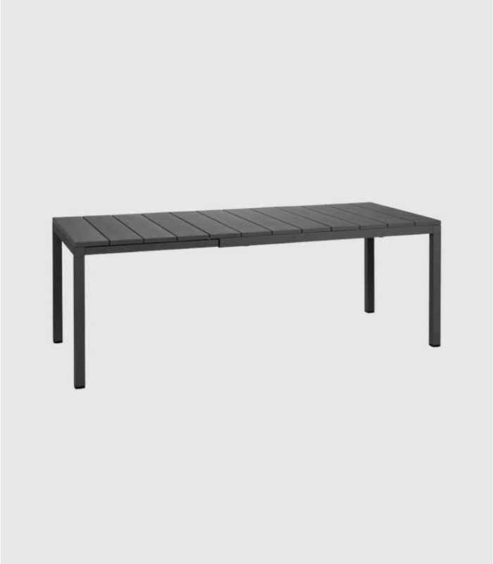 Rio uitschuifbare rechthoekige zwarte tafel