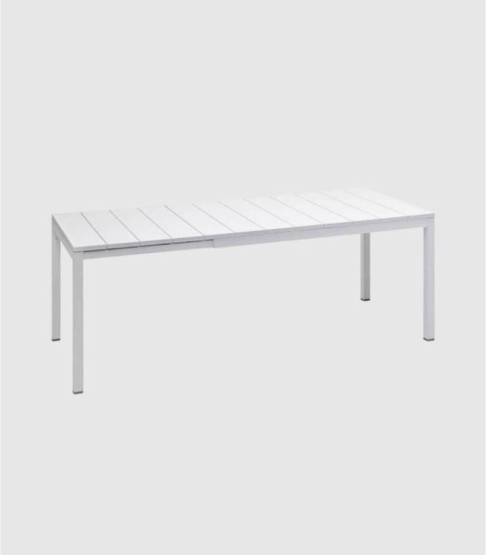 Rio uitschuifbare rechthoekige witte tafel