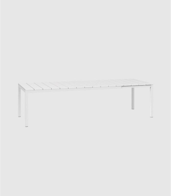 Rio extendable rectangular white table