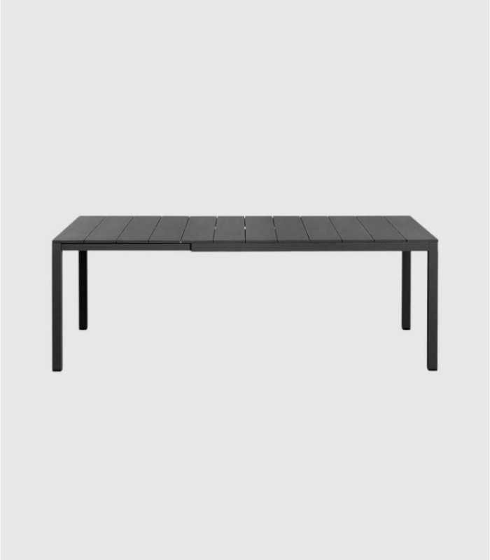 RIO ALU TAFEL, TAFELFORMAAT 140X85(210), ANTRACIET TAFELKLEUR