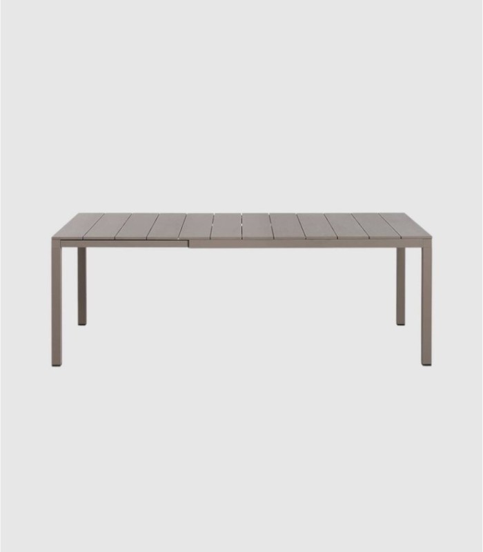 RIO ALU TAFEL, TAFELFORMAAT 140X85(210), TORTORA TAFELKLEUR