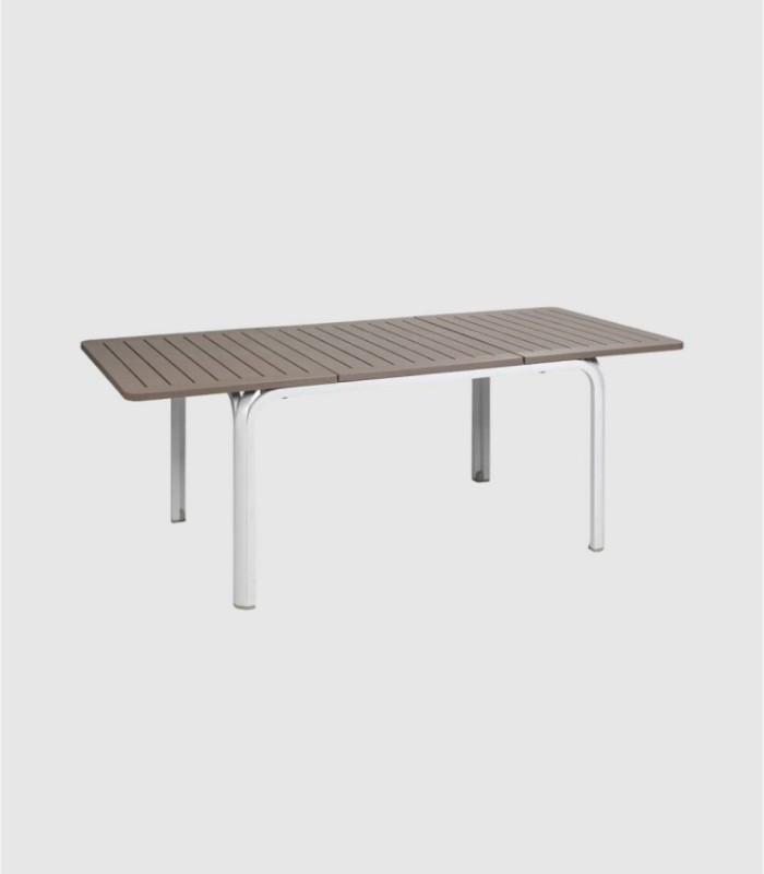 Alloro white tortora extendable outdoor table