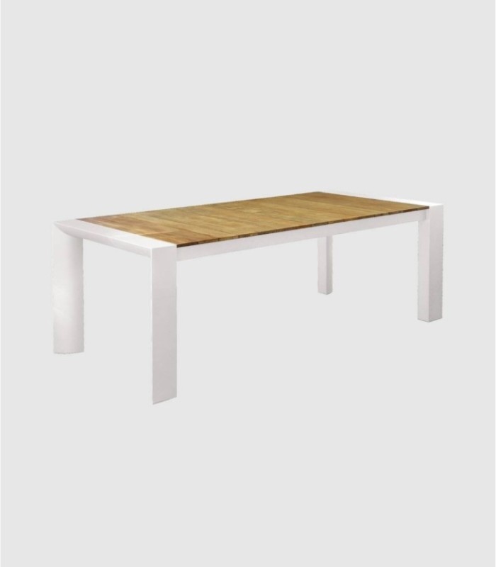 Extendable rectangular table Ter white