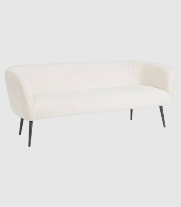 Avril white 3 seater sofa