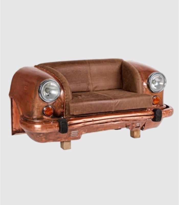 Sofá cuero marrón Embajador