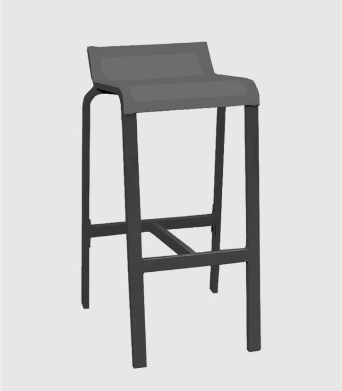 Set 4 taburete bar negro Luis
