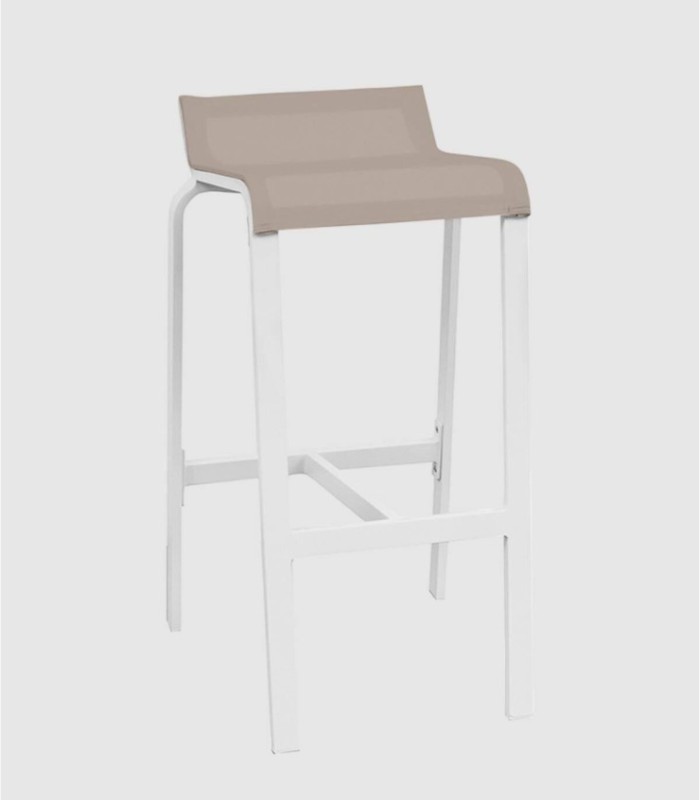 Set 4 taburete bar blanco khaki Luis