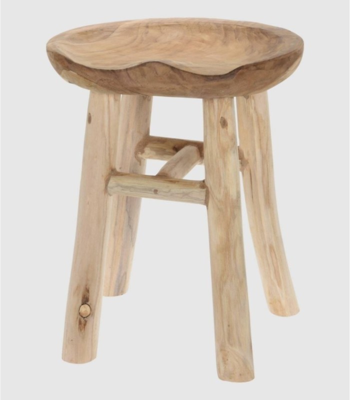 Taburete de Madera Diseño Rústico Decorativo