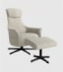 Butaca relax manual con ottoman Kiara jaspe