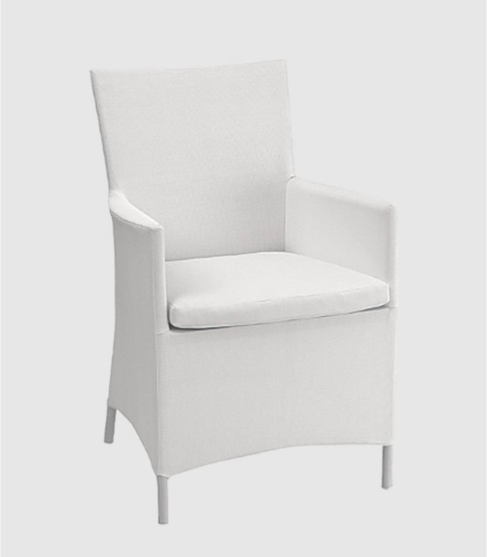 Set van 4 witte Californische fauteuils