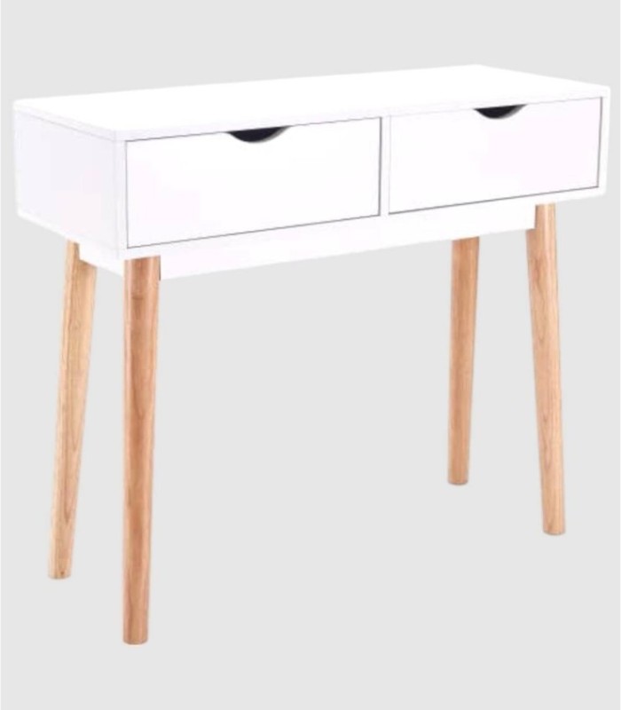Fiano witte haltafel met 2 lades