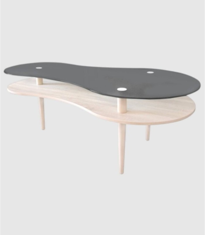 Peanut black and white coffee table