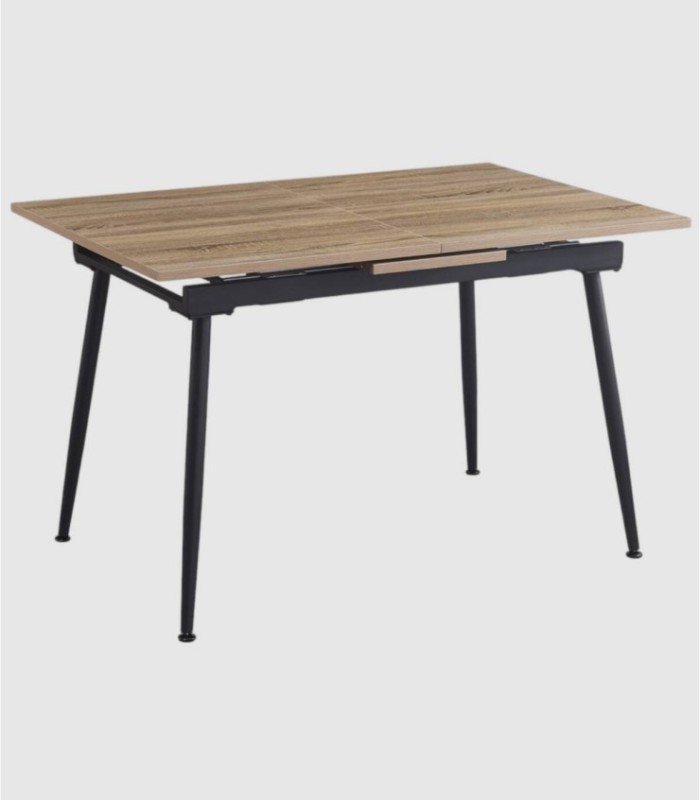 Trenton extendable table made of wood and metal