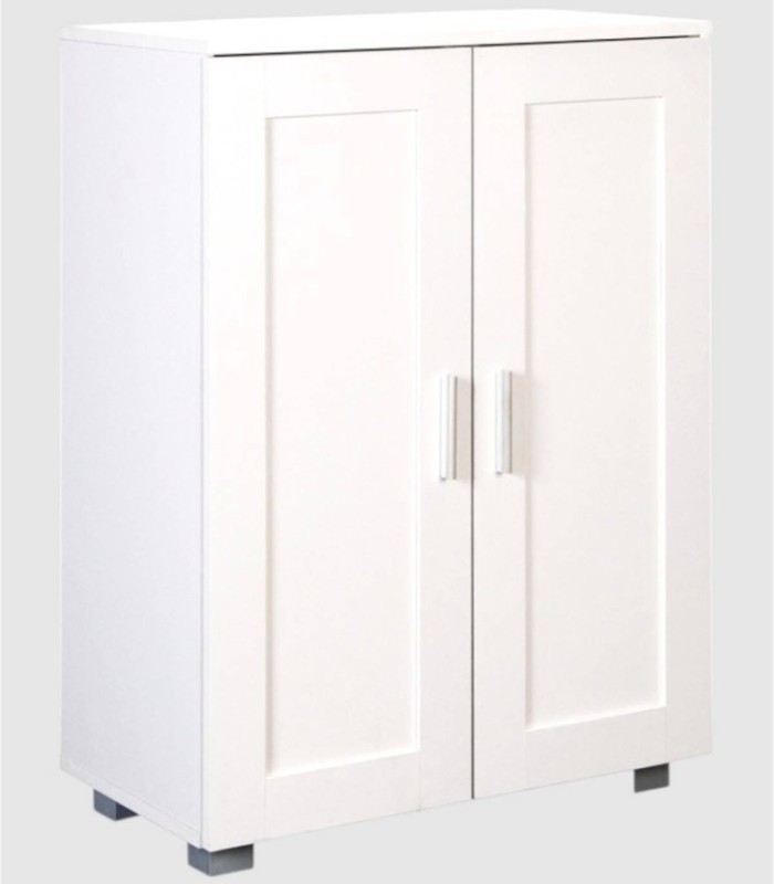 Naples 2-door white shoe cabinet