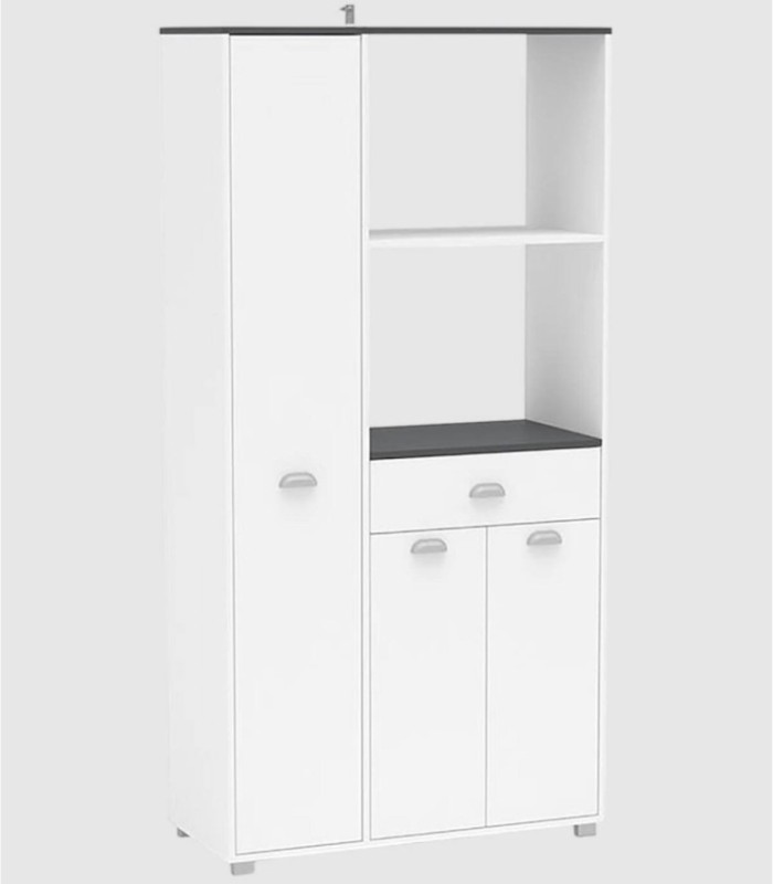 Asfeld Buffet 3 doors and 1 drawer white