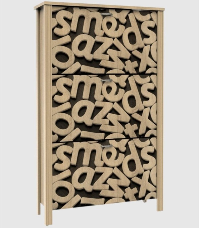 Wita shoe rack with 3 trapdoors