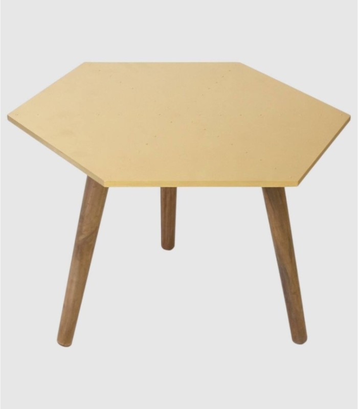 Gouden zeshoekige salontafel