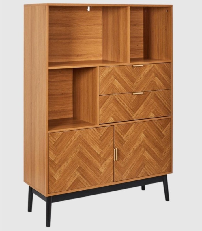 Felix bookcase with 2 drawers and 2 doors