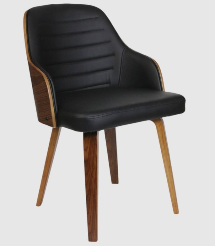 Silla retro Nash negro