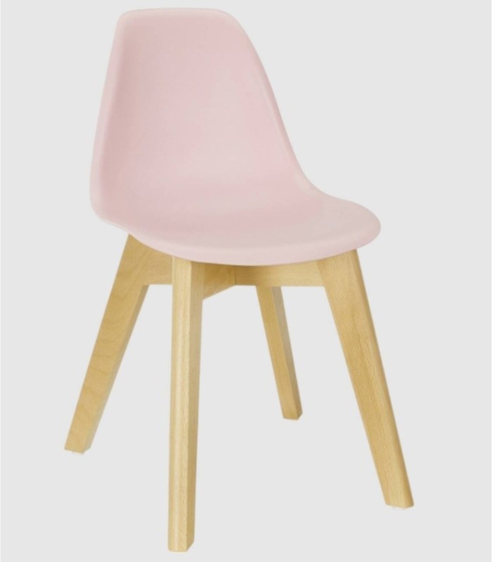 Set van 2 kinderstoelen Scandinavisch roze