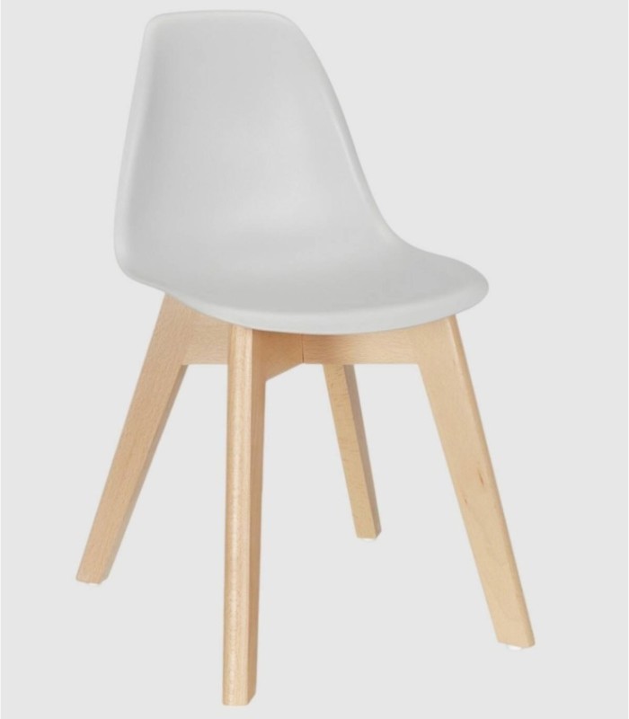 Set van 2 kinderstoelen Scandinavisch grijs