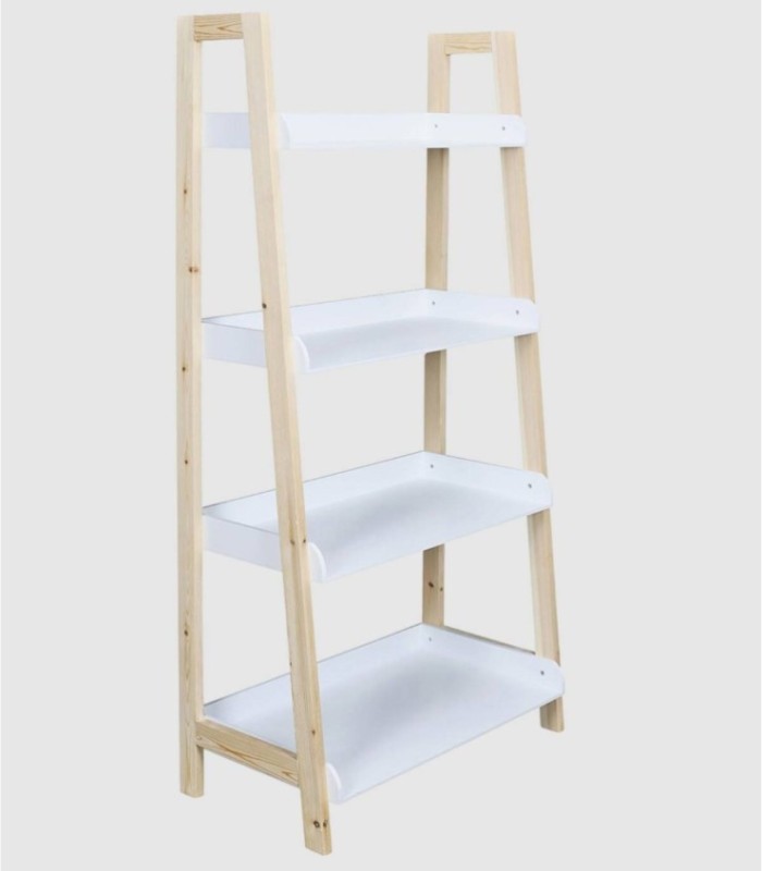 Large white children's bookcase with 4 shelves