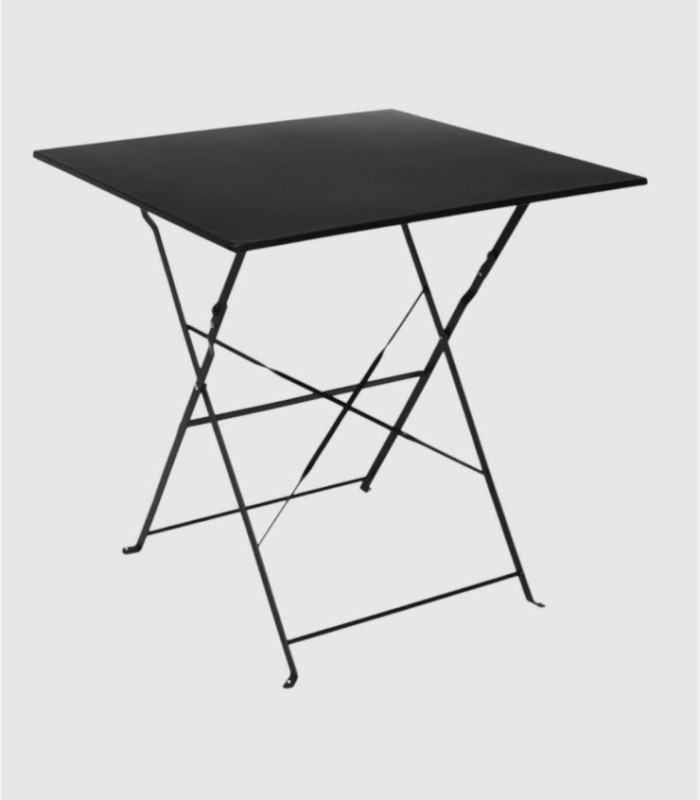 Black square folding table