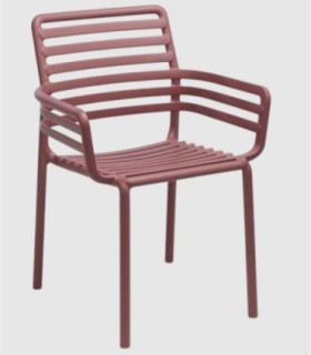 Set 4 sillones Doga marsala