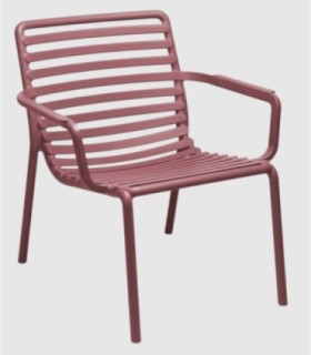 Set 4 sillones Doga marsala grande