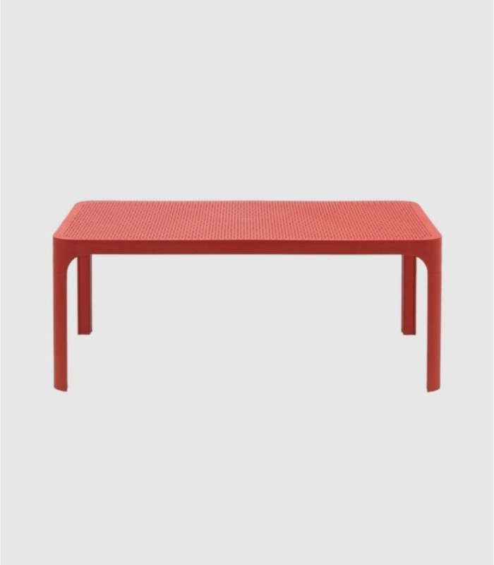 Net rectangular coral coffee table
