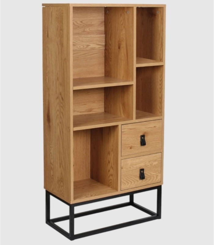 Abbott bookcase with 2 drawers and 5 shelves