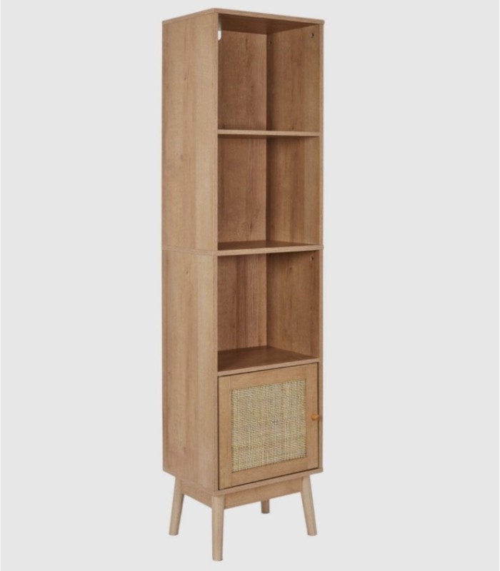 Bali boekenkast met 1 deur en 3 planken