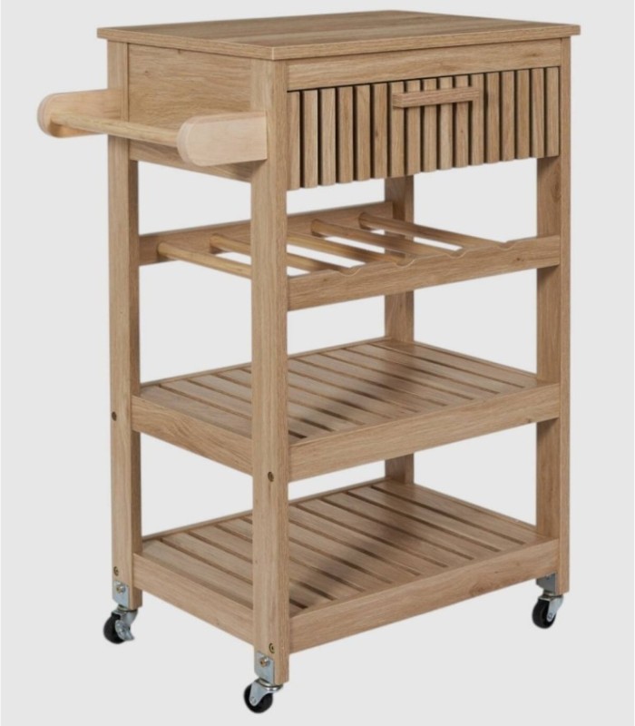 Klaus serving table with wheels