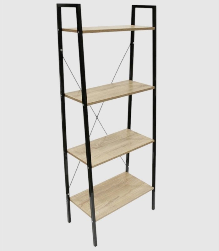 Estantería 4 baldas negra Loka grande