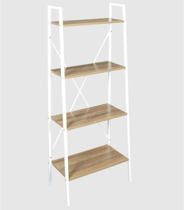 Large white Loka 4-shelf bookcase