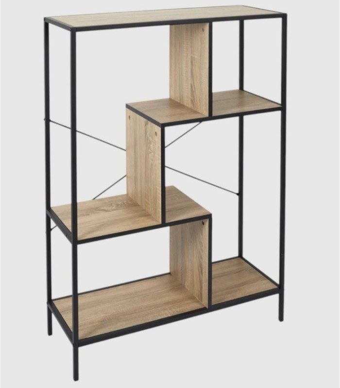 Edison 4-shelf black bookcase