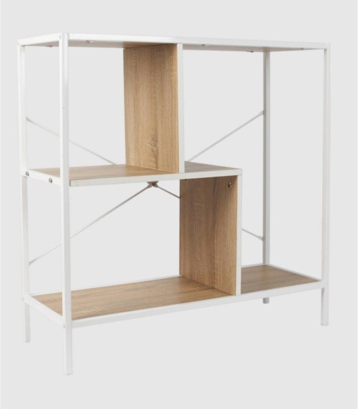 Edison 3-shelf white bookcase