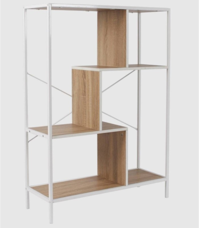 Edison witte boekenkast met 4 planken